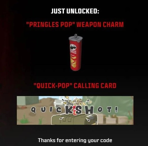 Pringles X Warzone Rewards