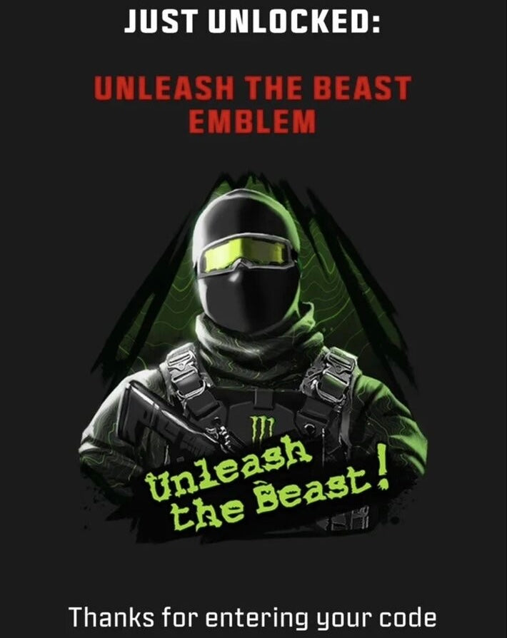 HIGHLY EXCLUSIVE: Monster Energy Unleash the Beast Emblem