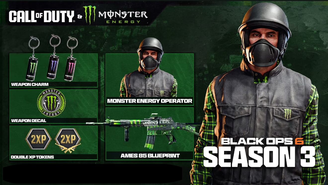 RARE: Combat Flannel Monster Energy Skin Set