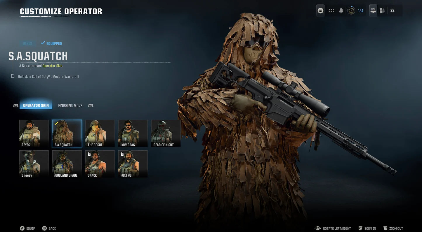 Sasquatch Ghillie Suit Skin Item