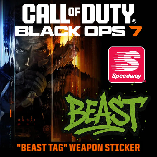 HIGHLY EXCLUSIVE Black Ops 7 Monster Energy Beast Tag Weapon Sticker