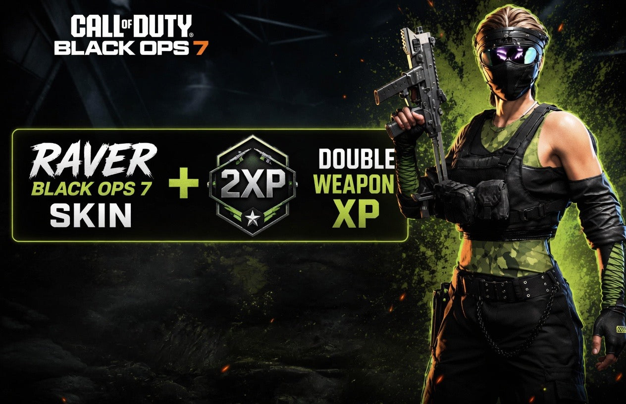 Black Ops 7 & Warzone Raver Skin + Double Weapon XP
